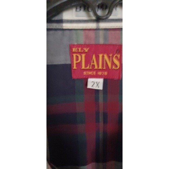 Ely Plains Men's 2X Western Pearl Snap Button Plaid Shirt Cowboy Ranch Rodeo - Picture 5 of 5